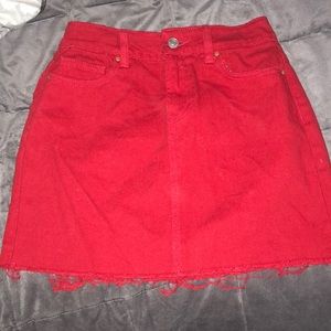 Dark red shorts!